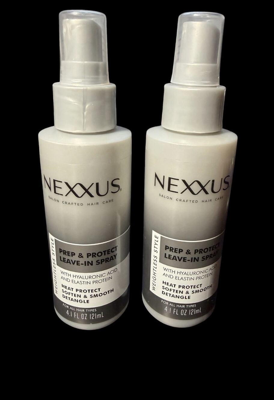 Nexxus Prep & Protect Leave-In Spray 4.1 fl oz Hyaluronic Acid Set Lot of 2 New!